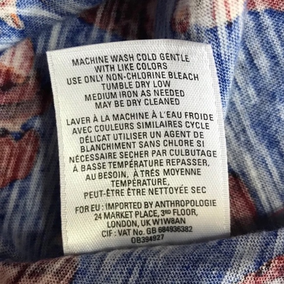 ANTHROPOLOGIE Forest Fete Novelty Fox Print 3/4 Sleeve Top Blue M As Seen On TV - Picture 8 of 13